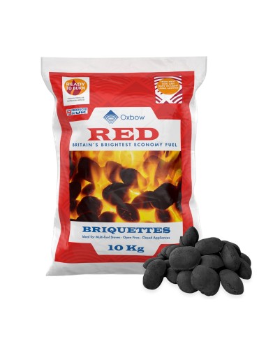 Oxbow Red Smokeless Coal Briquettes, 10kg bags